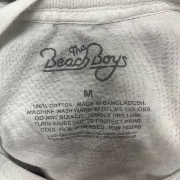 Men’s white Beach Boys 1983 tour short sleeve  tshirt size Medium - Picture 4 of 4